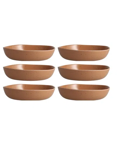 Fortessa Melamine Sandia Coupe Bowls, Set Of 6 In Adobe