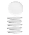 Fortessa Melamine Sandia Salad Plates, Set Of 6 In Bianco