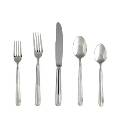 Fortessa Metropolitan 5 Piece 18/10 Stainless Steel Flatware Set, Service For 1