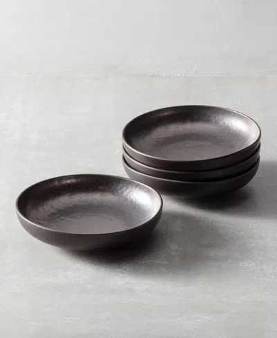 Fortessa Nivo Coupe Dinner Bowls, Set Of 6 In Black