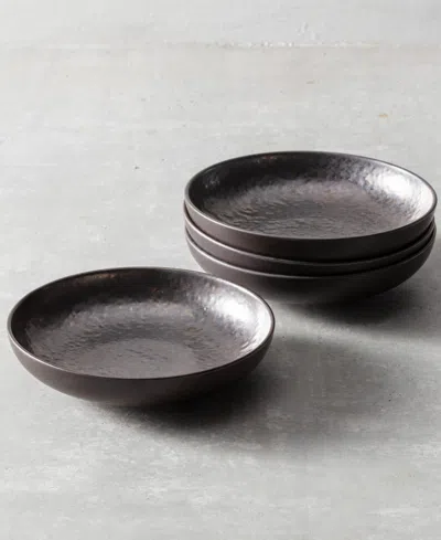Fortessa Nivo Coupe Salad Bowls, Set Of 6 In Black