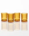 Fortessa Noho Iced Beverage 12.85-oz. Glasses, Set Of 4 In Amber