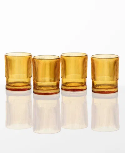 Fortessa Noho Iced Beverage 12.85-oz. Glasses, Set Of 4 In Gold