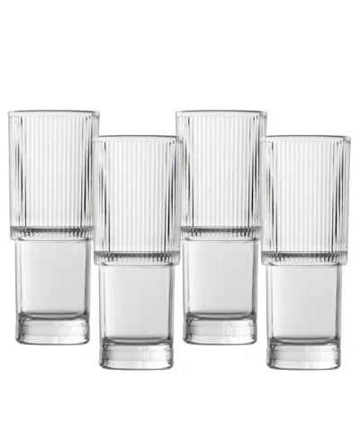 Fortessa Noho Stackable Collins Glasses, Set Of 4 In Transparent