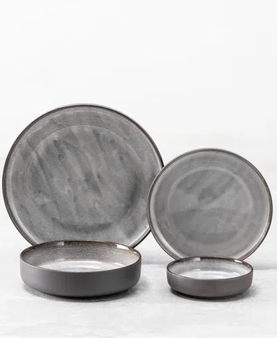 Fortessa Northern Lights 16 Pc. Dinnerware Set, Service For 4 In Gray