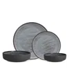 Fortessa Northern Lights Borealis Silt 16 Pc Dinnerware Set In Gray