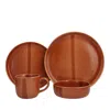 Fortessa Nosee Svelte 16 Piece Dinnerware Set In Brown