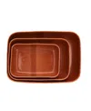 Fortessa Nosse Svelte 3 Piece Baker Set In Terracotta