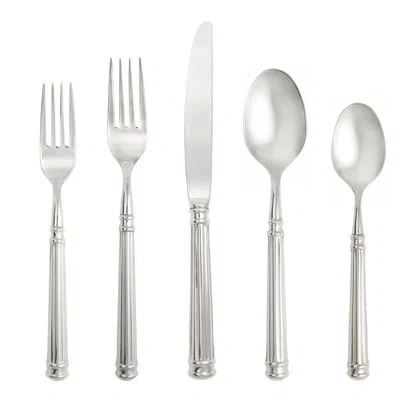 Fortessa Nyssa 5 Piece 18/10 Stainless Steel Flatware Set, Service For 1