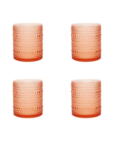 Fortessa Orbetto Outdoor Dof Glasses 10 Oz, Set Of 4 In Coral Blush