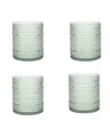 Fortessa Orbetto Outdoor Dof Glasses 10 Oz, Set Of 4 In Sage