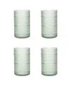 Fortessa Orbetto Outdoor Iced Beverage Glasses 13 Oz, Set Of 4 In Sage