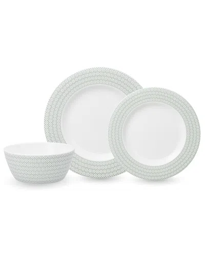 Fortessa Ornament Bone China 12pc Dinnerware Set (service For 4) In Gray