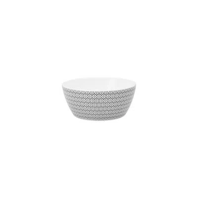 Fortessa Ornament  Bone China, 5.5"/ 20 Oz. Cereal Bowl (set Of 4), White/black