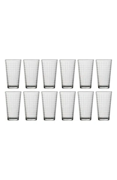 Fortessa Ornamento Grata Set Of 12 Mixing Glasses In White