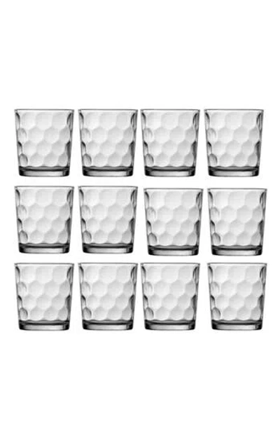 Fortessa Ornamento Mosaico Set Of 12 Tumbler Glasses In Clear