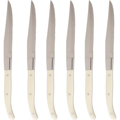 Fortessa Provencal 6-piece Serrated Steak Knife Set In Brown
