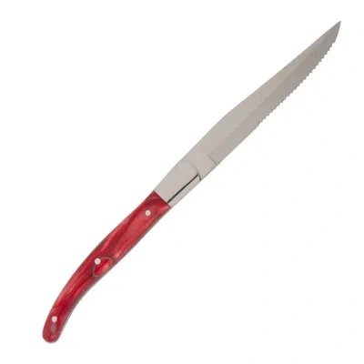 Fortessa Provençal Serrated Steak Knife, 4.25 In. In Red