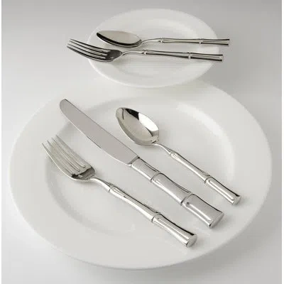 Fortessa Royal Pacific 5 Piece 18/10 Stainless Steel Flatware Set, Service For 1