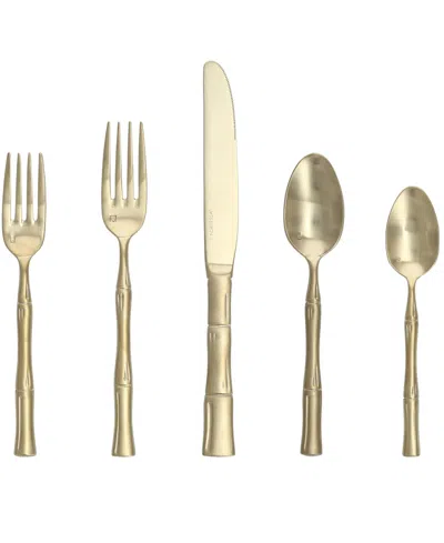 Fortessa Royal Pacific Brushed 20-piece Flatware Set, Service For 4 In Champagne