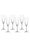 Fortessa Schott Zwiesel Classico Set Of 6 Flute Glasses In Clear