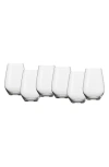 Fortessa Schott Zwiesel Forte Set Of 6 Stemless Wine Glasses In Clear