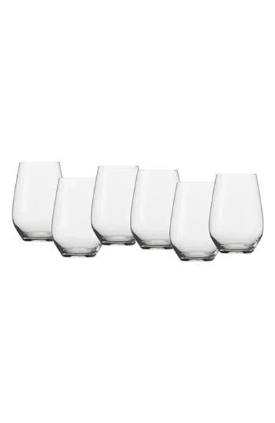 Fortessa Schott Zwiesel Forte Set Of 6 Stemless Wine Glasses In Transparent
