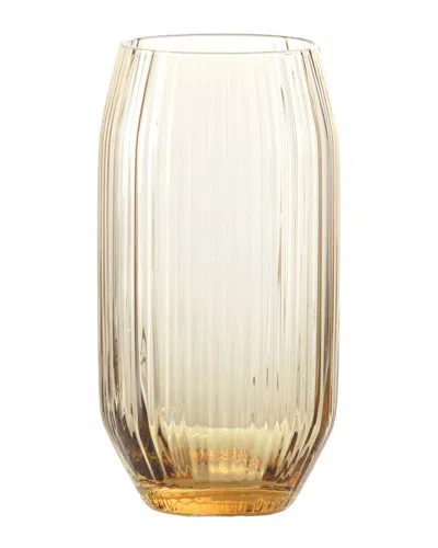 Fortessa Set Of 4 Estiva Glasses, 12.5oz Highball/sparkling Cocktail In Orange