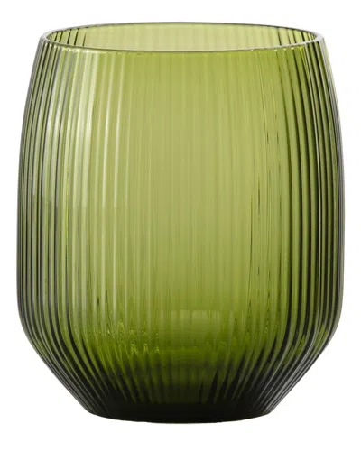 Fortessa Set Of 4 Estiva Glasses, 17.5oz Tall Tumbler In Green