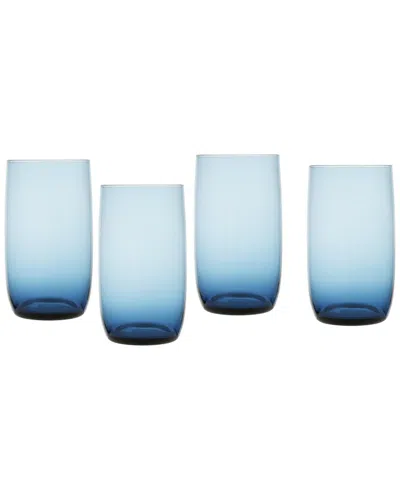 FORTESSA FORTESSA SET OF 4 GALA GLASS BLUE ICED BEVERAGE GLASSES
