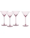 Fortessa Gala Martini Glasses, Set Of 4 In Pink