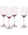 Fortessa Set Of 4 Gala Glass Pink Universal Wine Glasses In Pink