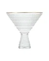 Fortessa Set Of 4 Jupiter Glass Gold Rim Martini Glasses In Transparent