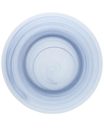 FORTESSA FORTESSA SET OF 4 LA JOLLA GLASS BLUE CHARGER/SERVICE PLATES