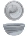 Fortessa Set Of 4 La Jolla Glass Grey Cereal Bowls In Gray