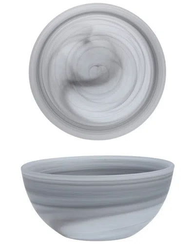 FORTESSA FORTESSA SET OF 4 LA JOLLA GLASS GREY CEREAL BOWLS