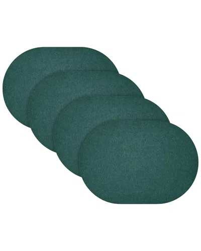 Fortessa Set Of 4 Loft Oval Felt Placemats In Green