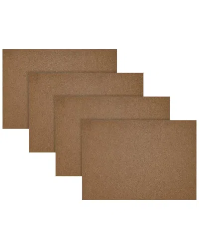 Fortessa Set Of 4 Loft Rectangle Felt Placemats In Brown
