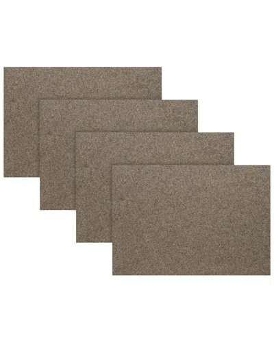 Fortessa Set Of 4 Loft Rectangle Felt Placemats In Brown