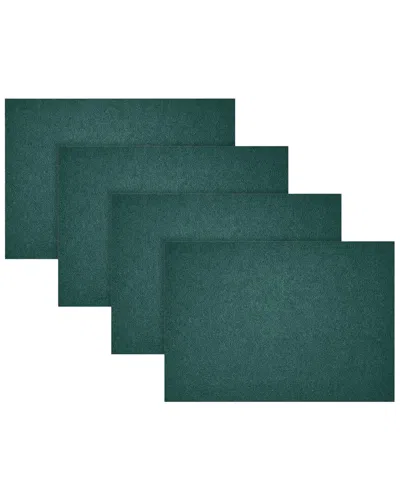 Fortessa Set Of 4 Loft Rectangle Felt Placemats In Green