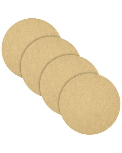 Fortessa Set Of 4 Loft Round Felt Placemats In Gold