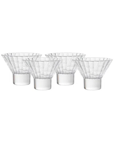 Fortessa Set Of 4 Mahalo Stackable Glasses, 8oz Martini In Transparent