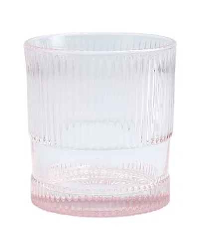 Fortessa Set Of 4 Noho 9.85oz Double Old Fashioned Glasses In Pink