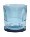 Fortessa Set Of 4 Noho 9.85oz Double Old Fashioned Glasses In Blue