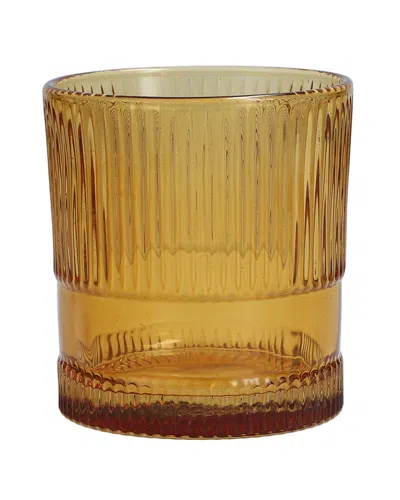 Fortessa Set Of 4 Noho 9.85oz Double Old Fashioned Glasses In Brown