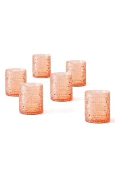 Fortessa Set Of 4 Orbetto Jupiter Glasses In Orange