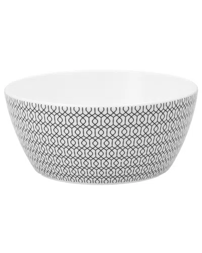 Fortessa Set Of 4 Ornament Bone China 5.5in/ 20oz Cereal Bowls In Black