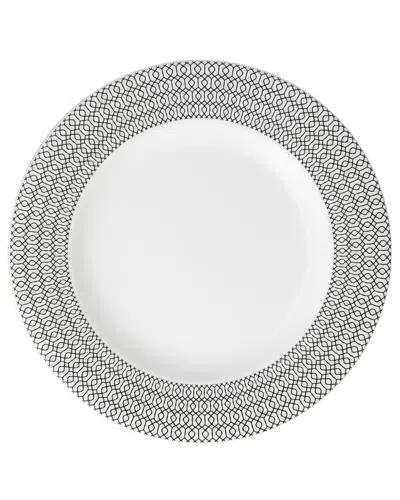 Fortessa Set Of 4 Ornament Bone China 9in Salad/dessert Plates In Gray