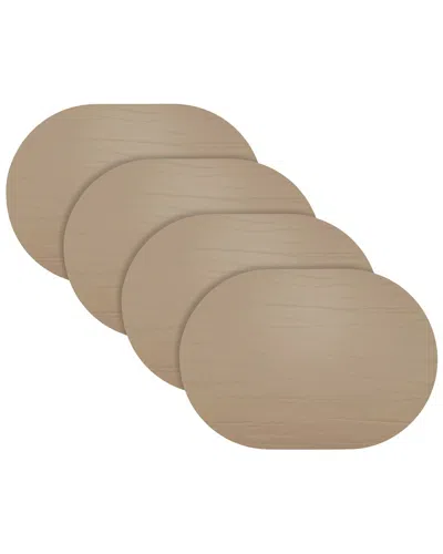 Fortessa Set Of 4 Strata Oval Leather Placemats