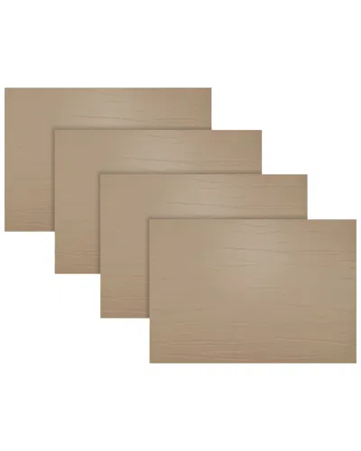 Fortessa Set Of 4 Strata Rectangle Leather Placemats